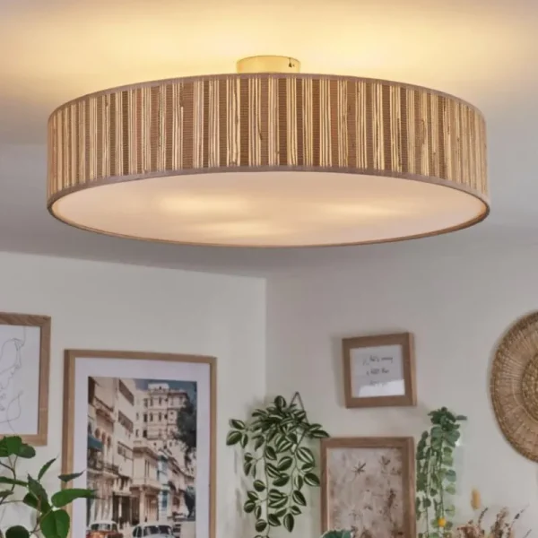 hofstein Foggia Plafonnier Nickel mat, 3 lumières* Lampes Modernes