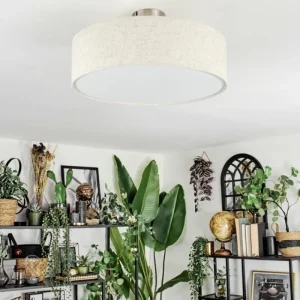 hofstein Foggia Plafonnier Nickel mat, 3 lumières* Lampes Modernes