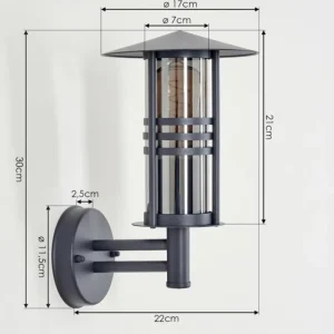 hofstein Forli Lampe murale d´extérieur Anthracite, 1 lumière* Lampes Modernes