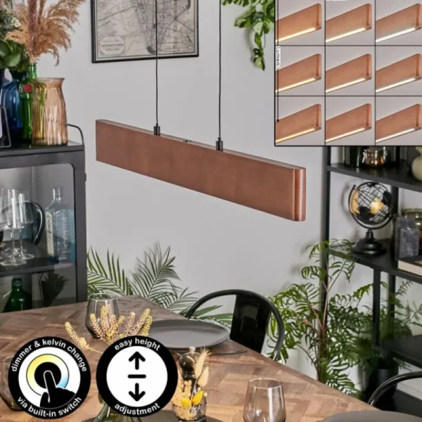 hofstein Fugelsta Suspension, Suspension LED Noir, 1 lumière* Lampes Modernes
