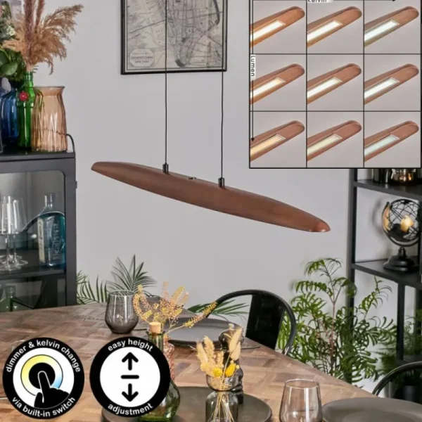 hofstein Fugelsta Suspension, Suspension LED Noir, 1 lumière* Lampes Modernes