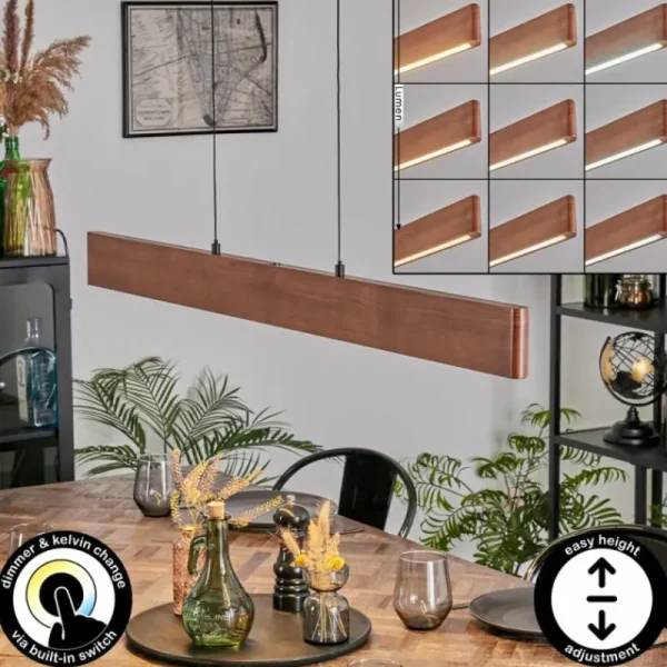 hofstein Fugelsta Suspension, Suspension LED Noir, 1 lumière* Lampes Modernes