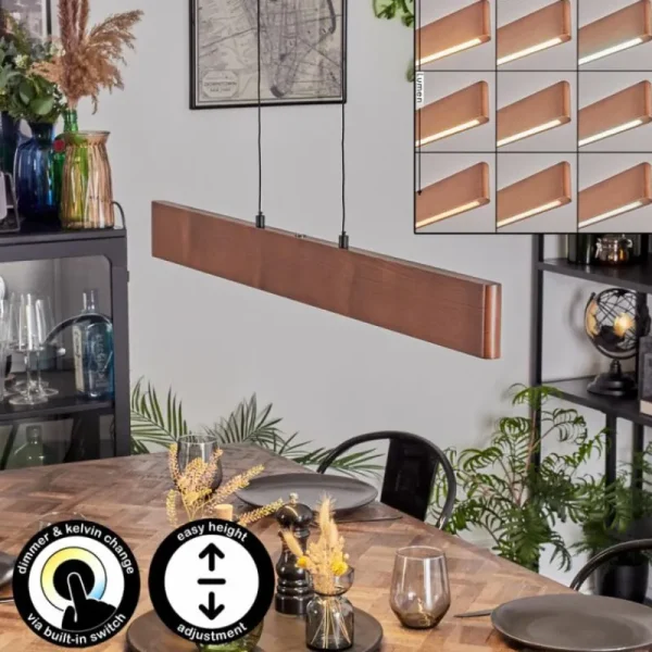 hofstein Fugelsta Suspension, Suspension LED Noir, 1 lumière* Lampes Modernes