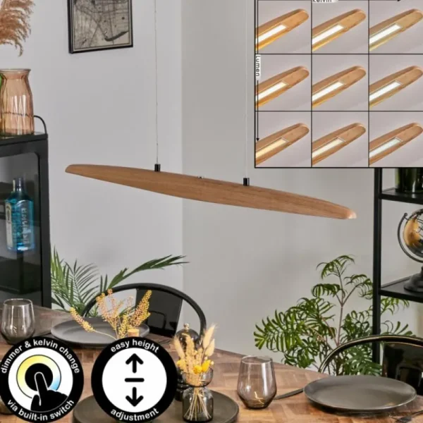 hofstein Fugelsta Suspension, Suspension LED Noir, 1 lumière* Lampes Modernes
