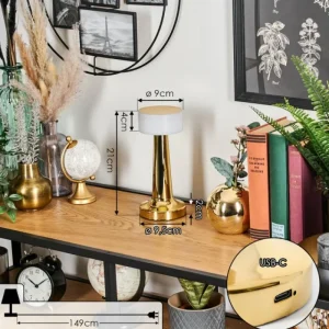 hofstein Gallboda Lampe à poser LED Laiton, 1 lumière* Lampes Modernes