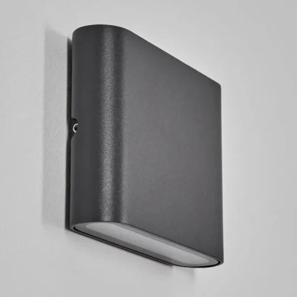 hofstein Gamas Lampe murale d´extérieur, Luminaire de salle de bain, Luminaire Up & Down, Applique murale LED Anthracite, 1 lumière* Lampes Modernes