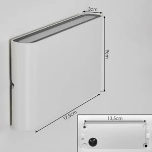 hofstein Gamas Lampe murale d´extérieur, Luminaire de salle de bain, Luminaire Up & Down, Applique murale Blanc, 1 lumière* Lampes Modernes