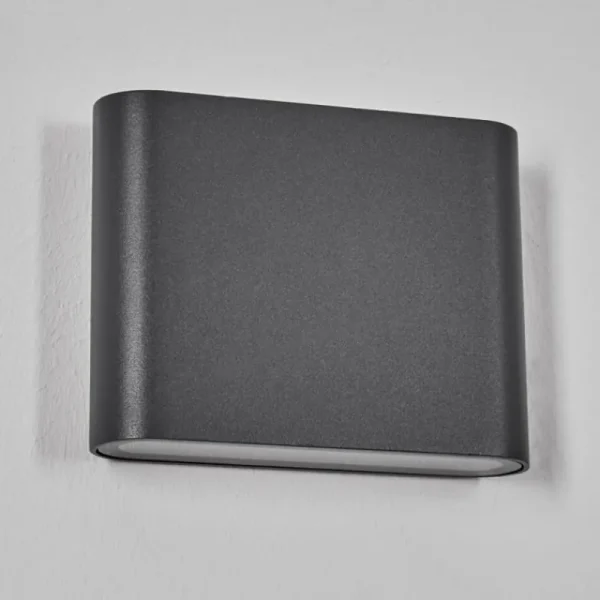 hofstein Gamas Lampe murale d´extérieur, Luminaire de salle de bain, Luminaire Up & Down, Applique murale LED Anthracite, 1 lumière* Lampes Modernes