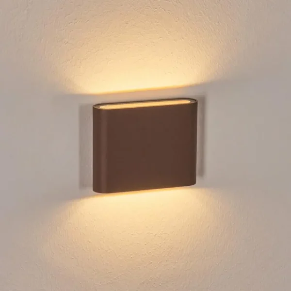 hofstein Gamas Lampe murale d´extérieur, Luminaire de salle de bain, Luminaire Up & Down, Applique murale Rouille, 1 lumière* Lampes Modernes