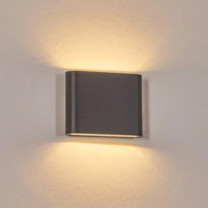 hofstein Gamas Lampe murale d´extérieur, Luminaire de salle de bain, Luminaire Up & Down, Applique murale LED Anthracite, 1 lumière* Lampes Modernes