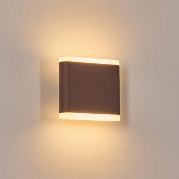 hofstein Gamas Lampe murale d´extérieur, Luminaire Up & Down, Applique murale LED Rouille, 1 lumière* Lampes Modernes
