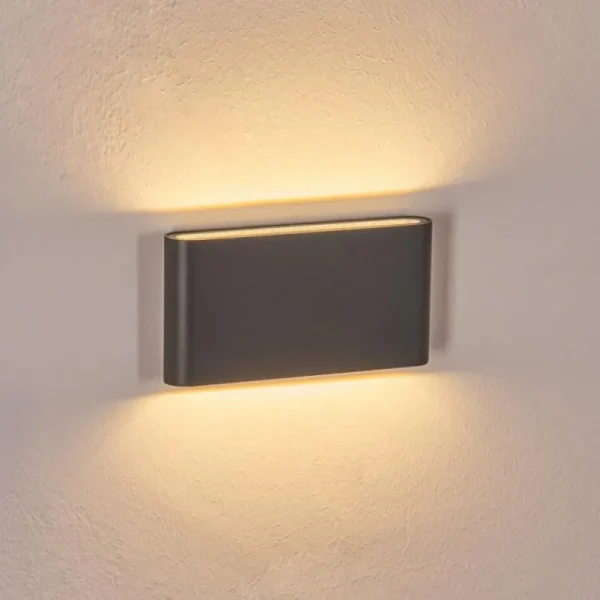 hofstein Gamas Lampe murale d´extérieur, Luminaire de salle de bain, Luminaire Up & Down, Applique murale Anthracite, 1 lumière* Lampes Modernes