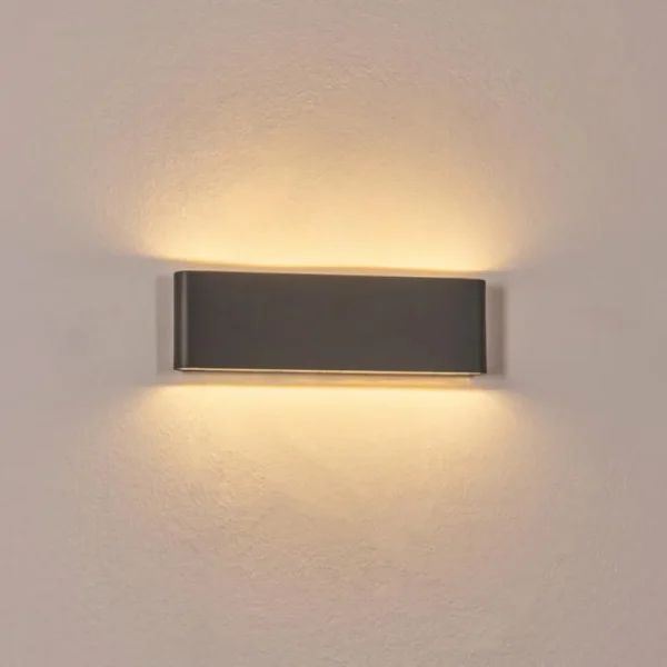 hofstein Gamas Lampe murale d´extérieur, Luminaire de salle de bain, Applique murale, Spot mural Anthracite, 1 lumière* Lampes Modernes