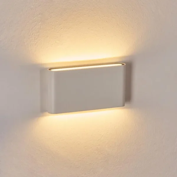hofstein Gamas Lampe murale d´extérieur, Luminaire de salle de bain, Luminaire Up & Down, Applique murale Blanc, 1 lumière* Lampes Modernes