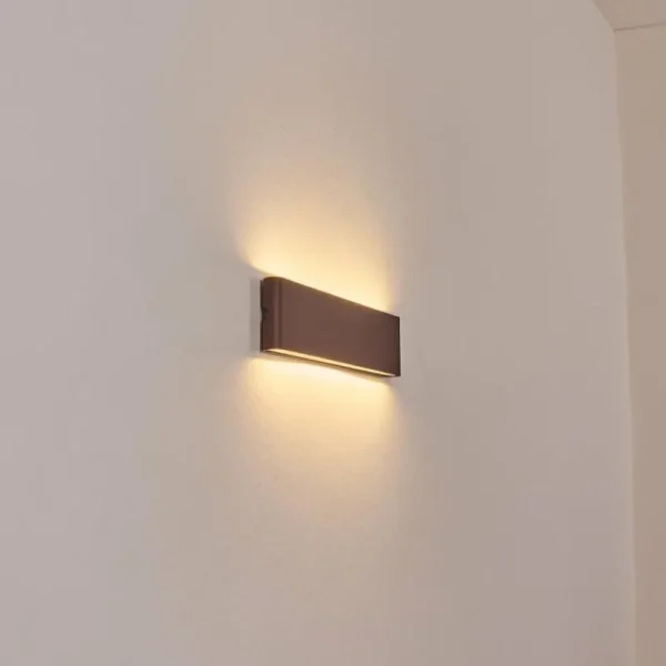 hofstein Gamas Lampe murale d´extérieur, Luminaire de salle de bain, Applique murale, Spot mural Rouille, 1 lumière* Lampes Modernes