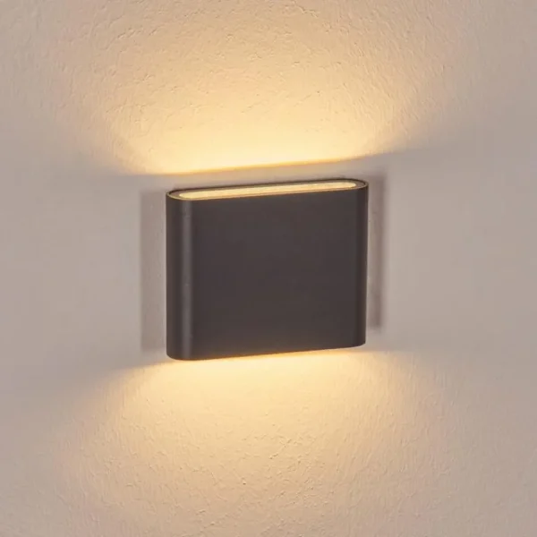 hofstein Gamas Lampe murale d´extérieur, Luminaire de salle de bain, Luminaire Up & Down, Applique murale LED Anthracite, 1 lumière* Lampes Modernes