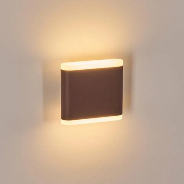 hofstein Gamas Lampe murale d´extérieur, Luminaire Up & Down, Applique murale LED Rouille, 1 lumière* Lampes Modernes