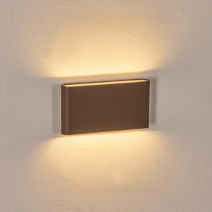hofstein Gamas Lampe murale d´extérieur, Luminaire de salle de bain, Luminaire Up & Down, Applique murale LED Rouille, 1 lumière* Lampes Modernes
