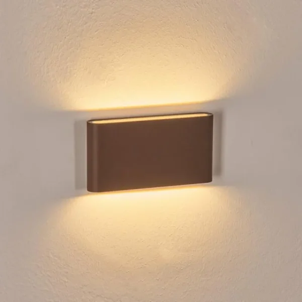 hofstein Gamas Lampe murale d´extérieur, Luminaire de salle de bain, Luminaire Up & Down, Applique murale LED Rouille, 1 lumière* Lampes Modernes