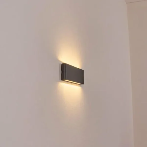 hofstein Gamas Lampe murale d´extérieur, Luminaire de salle de bain, Applique murale, Spot mural Anthracite, 1 lumière* Lampes Modernes