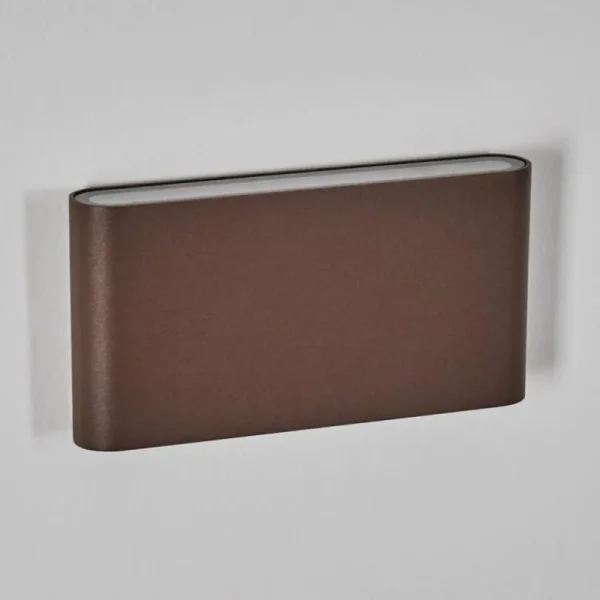 hofstein Gamas Lampe murale d´extérieur, Luminaire de salle de bain, Luminaire Up & Down, Applique murale LED Rouille, 1 lumière* Lampes Modernes