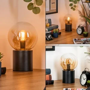 hofstein Gastor Boule lumineuse, Lampe de bureau, Lampe à poser Ambre, Clair, 1 lumière* Lampes En Verre