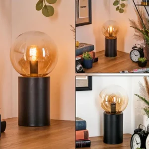 hofstein Gastor Boule lumineuse, Lampe de bureau, Lampe à poser Ambre, Clair, 1 lumière* Lampes En Verre