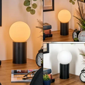 hofstein Gastor Boule lumineuse, Lampe de bureau, Lampe à poser Blanc, 1 lumière* Lampes En Verre