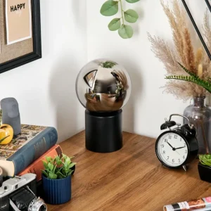 hofstein Gastor Boule lumineuse, Lampe de bureau, Lampe à poser Chrome, Fumé, 1 lumière* Lampes Modernes