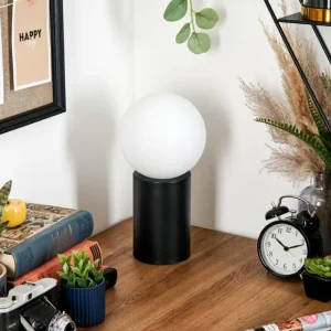 hofstein Gastor Boule lumineuse, Lampe de bureau, Lampe à poser Blanc, 1 lumière* Lampes En Verre