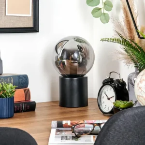 hofstein Gastor Boule lumineuse, Lampe de bureau, Lampe à poser Fumé, 1 lumière* Lampes Modernes