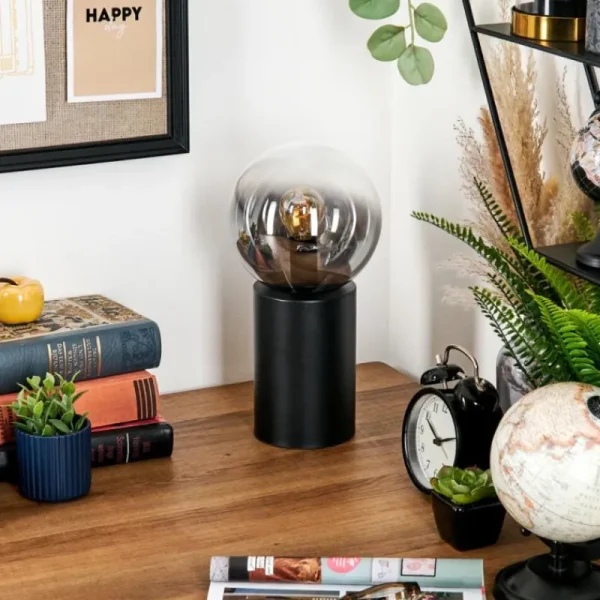 hofstein Gastor Boule lumineuse, Lampe de bureau, Lampe à poser Clair, Fumé, 1 lumière* Lampes Modernes