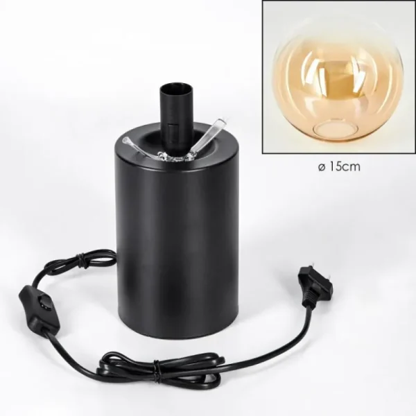 hofstein Gastor Boule lumineuse, Lampe de bureau, Lampe à poser Ambre, Clair, 1 lumière* Lampes En Verre