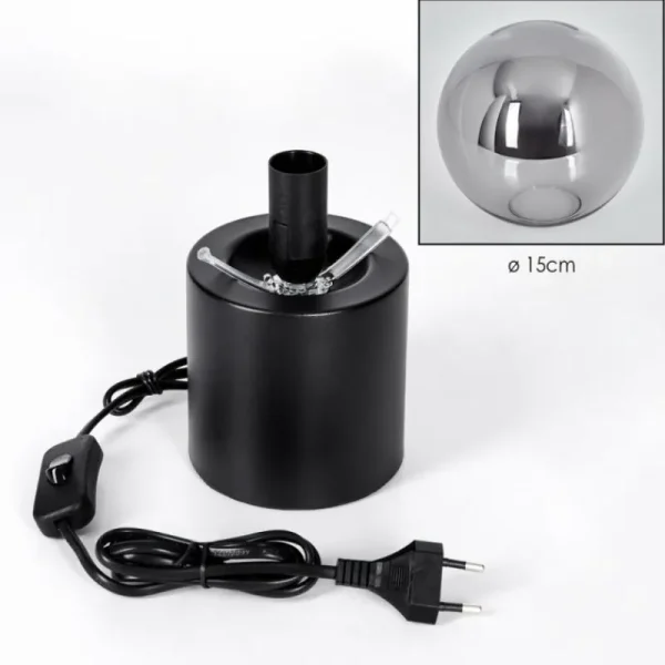 hofstein Gastor Boule lumineuse, Lampe de bureau, Lampe à poser Fumé, 1 lumière* Lampes Modernes