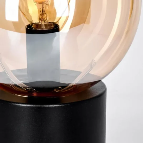 hofstein Gastor Boule lumineuse, Lampe de bureau, Lampe à poser Ambre, Clair, 1 lumière* Lampes En Verre