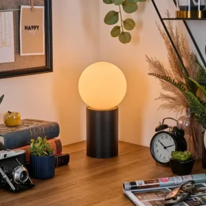 hofstein Gastor Boule lumineuse, Lampe de bureau, Lampe à poser Blanc, 1 lumière* Lampes En Verre