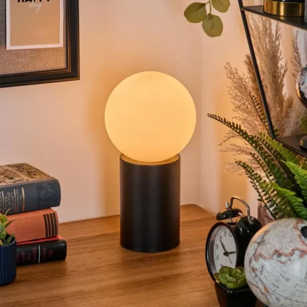 hofstein Gastor Boule lumineuse, Lampe de bureau, Lampe à poser Blanc, 1 lumière* Lampes En Verre