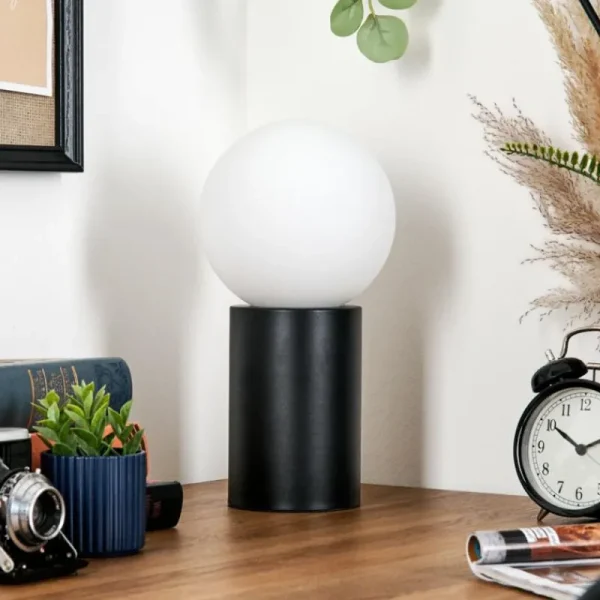 hofstein Gastor Boule lumineuse, Lampe de bureau, Lampe à poser Blanc, 1 lumière* Lampes En Verre