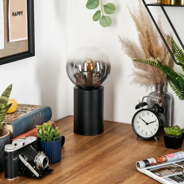 hofstein Gastor Boule lumineuse, Lampe de bureau, Lampe à poser Clair, Fumé, 1 lumière* Lampes Modernes