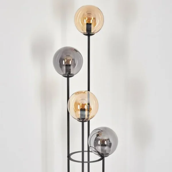 hofstein Gastor Lampadaire 30 cm Ambre, Fumé, 4 lumières* Lampes Modernes
