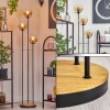 hofstein Gastor Lampadaire 30 cm Bois foncé, Noir, 3 lumières* Lampes Modernes