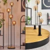 hofstein Gastor Lampadaire 30 cm Bois foncé, Noir, 4 lumières* Lampes Modernes