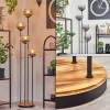 hofstein Gastor Lampadaire 25 cm Bois clair, Noir, 4 lumières* Lampes Modernes