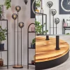 hofstein Gastor Lampadaire 25 cm Bois clair, Noir, 3 lumières* Lampes Modernes