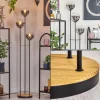 hofstein Gastor Lampadaire 30 cm Bois foncé, Noir, 3 lumières* Lampes Modernes