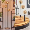 hofstein Gastor Lampadaire 30 cm Bois clair, Noir, 3 lumières* Lampes Modernes