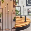 hofstein Gastor Lampadaire 30 cm Bois clair, Noir, 3 lumières* Lampes Modernes