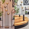 hofstein Gastor Lampadaire 30 cm Bois clair, Noir, 4 lumières* Lampes Modernes