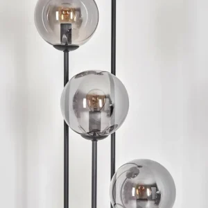 hofstein Gastor Lampadaire 30 cm Bois foncé, Noir, 4 lumières* Lampes Modernes