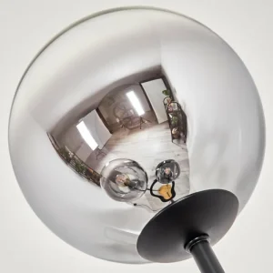 hofstein Gastor Lampadaire 30 cm Bois foncé, Noir, 3 lumières* Lampes Modernes